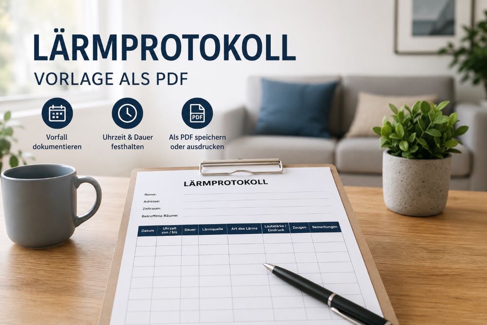 Lärmprotokoll Vorlage PDF